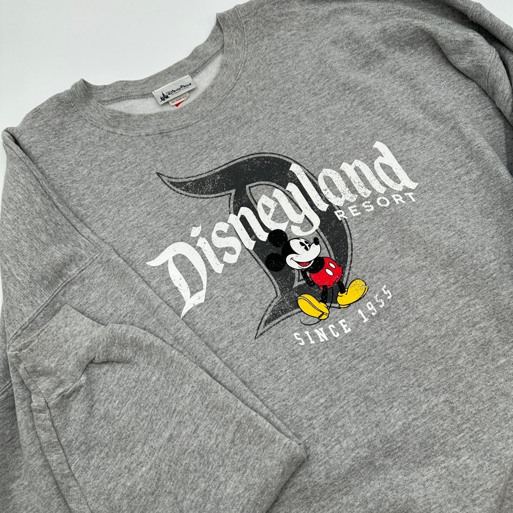 Disney Parks Mickey Mouse Sweatshirt Mens 3XL Gray Excellent Disneyland Resort